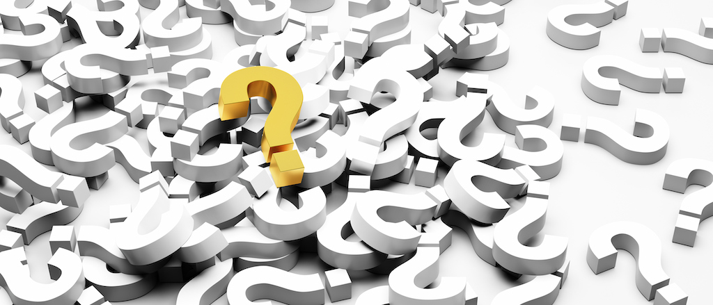 3D pile of question marks with one yellow on top. | FAQs about Generator Maintenance Service