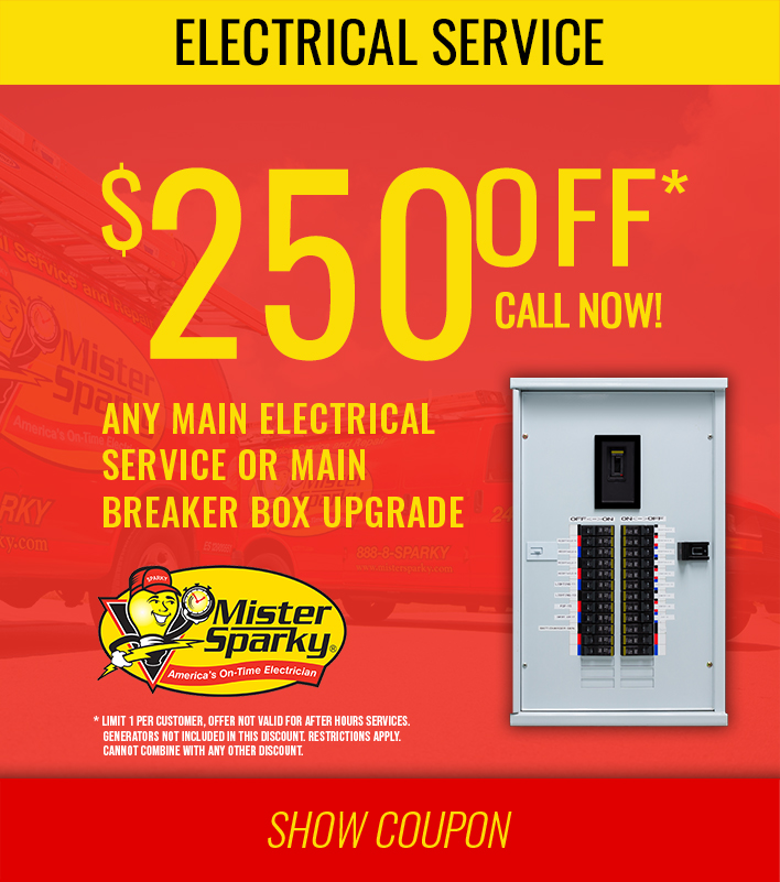 $250 off coupon break box upgrade electrical service