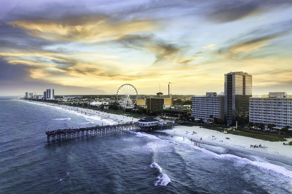 Photo of Myrtle Beach, SC boardwalk representing the area that Mister Sparky Myrtle Beach services generator repair.