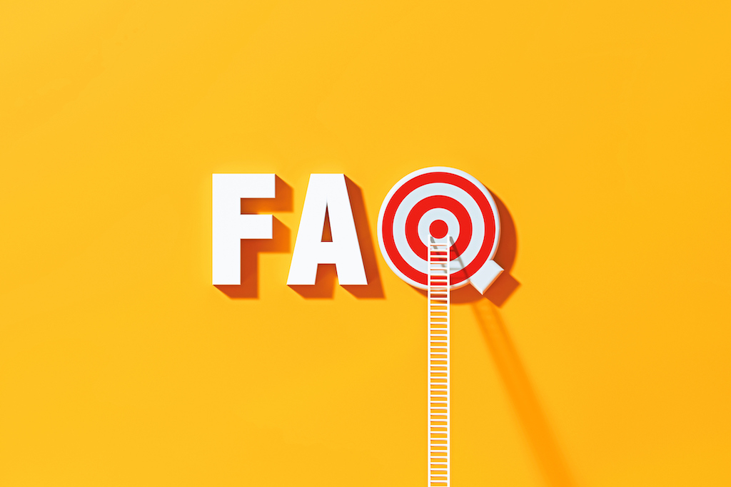 FAQ on yellow background with a target and a ladder, representing questions about Briggs Generators.