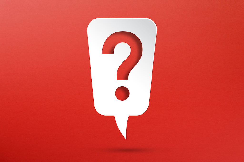 White speech bubble with red background and question mark. | FAQs about Generator Services In Sunset Beach, NC 
