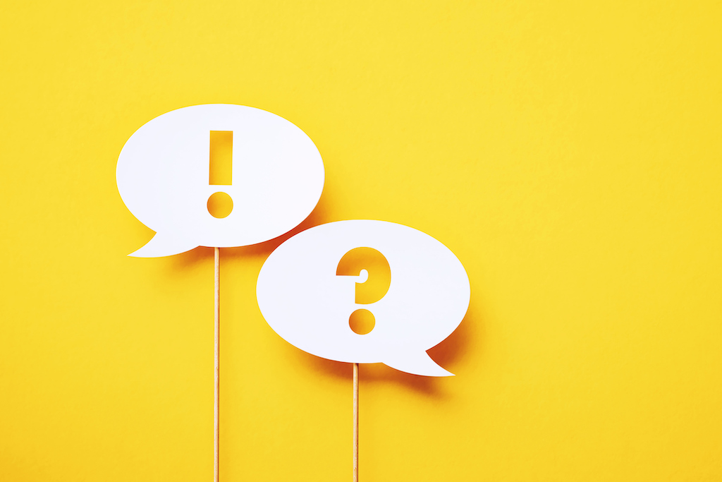 white speech bubbles with an exclamation mark and question mark. | Generator services 